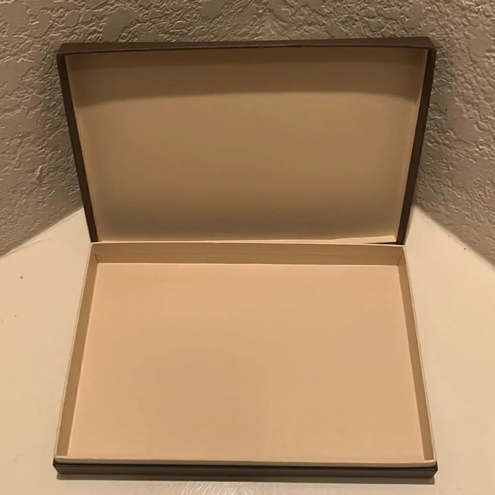 Louis Vuitton Rectangular Gift Box Brown Medium Lid Top Display Storage Luxury